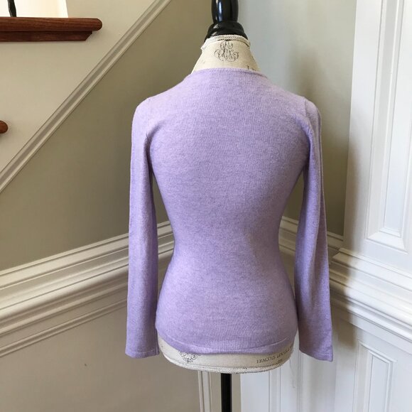 Charlotte Brody Perfect Crew Neck Sweater Womens XS Purple Long Sleeve Pullover - Picture 10 of 12